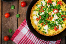Paradicsomos-articsókás frittata