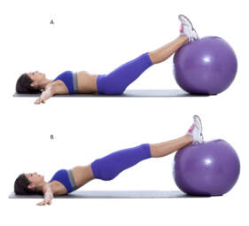 hídgyakorlat fittball segítségével