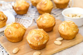 mandulás-túrós muffin, egészséges muffin